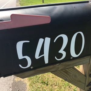 Number Decal, PER DIGIT, Mailbox Number, House Number, Vinyl, Mailbox, White, Black, Reflective, Permanent Vinyl, Outdoor, Adhesive, Decal