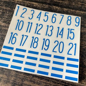 Hoogte- en leeftijdsmarkeringen voor groeigrafiek, ALLEEN DECAL voor markering van groeiliniaal, liniaalnummers en streepjes, vinyllijm