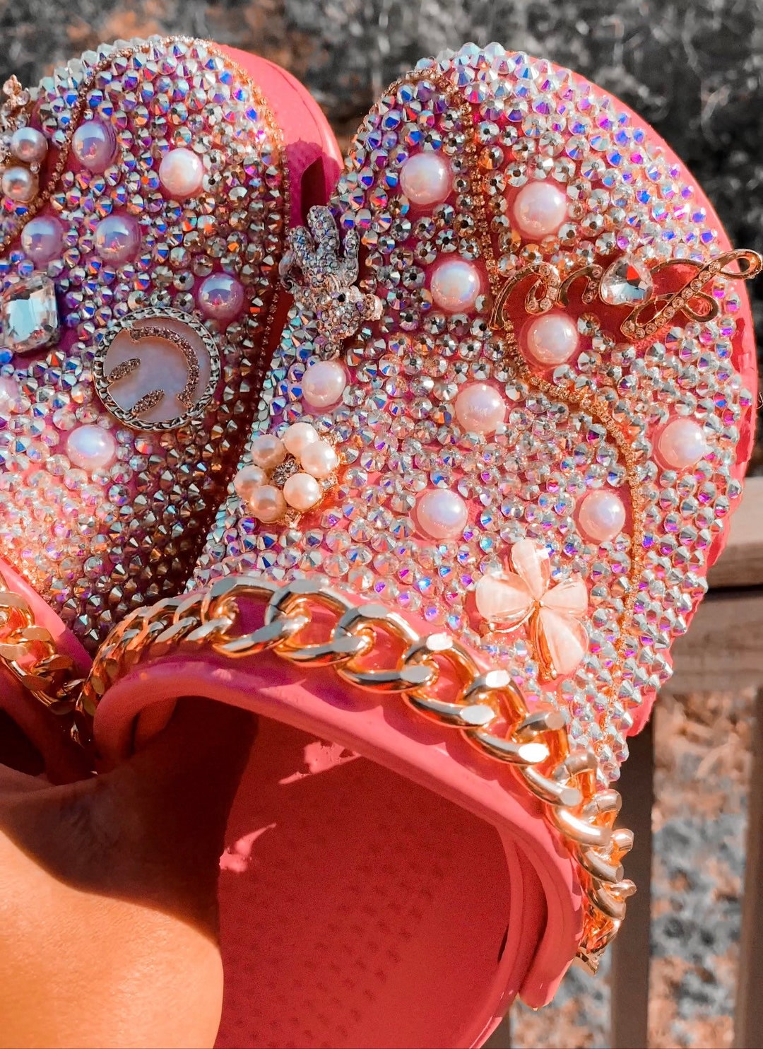 Custom Rhinestone Crocs Bling Crocs Etsy