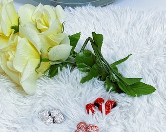 Bling Rhinestone Tire Valve Stems for Car or Truck | Universal Diamond Tire Valve Stem for SUV, Motorcycle | Sparkly Valve Caps