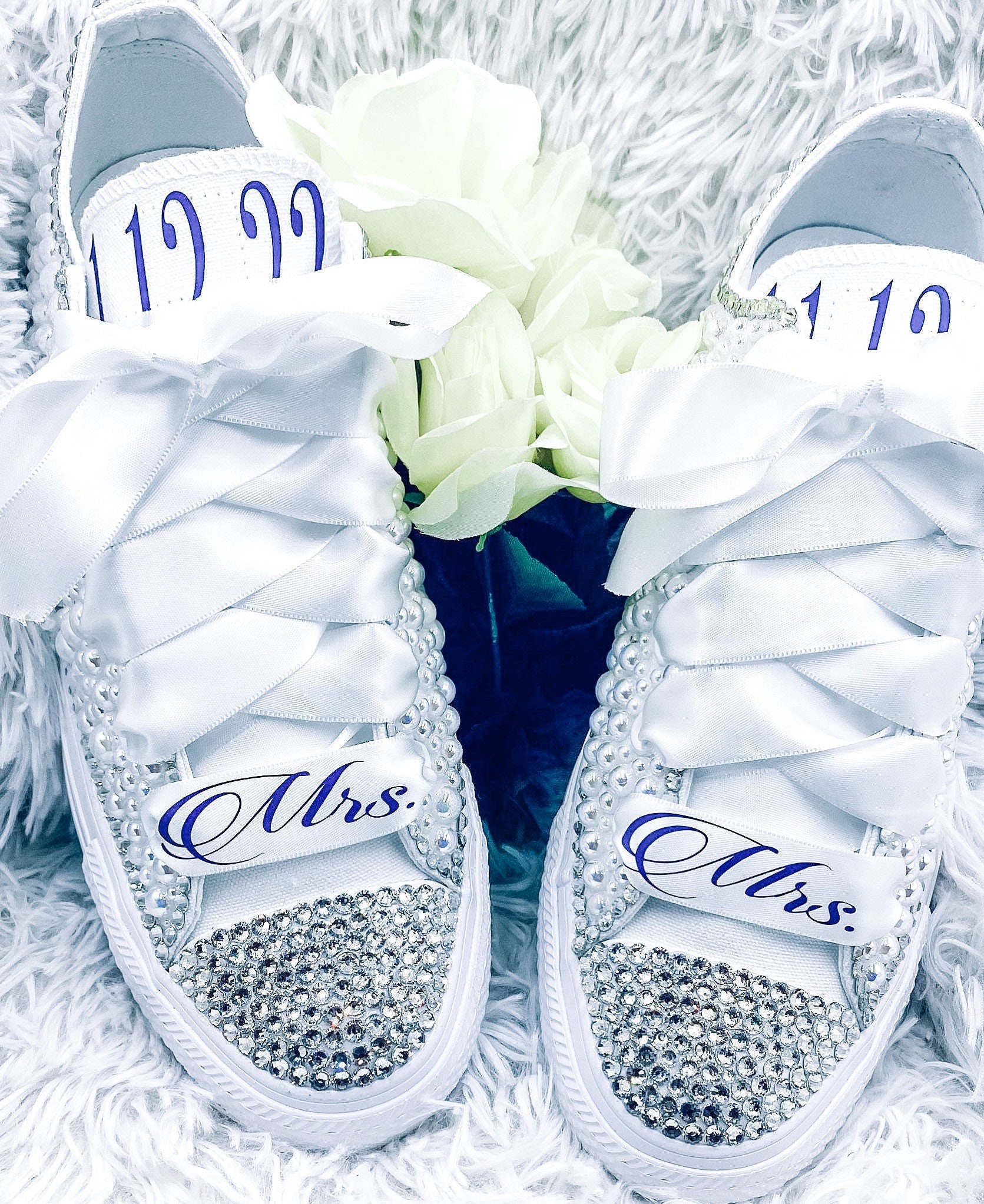NIYAOSM Glitter Sneakers for Women Rhinestone Shoes Bling Wedding Bridal  Shoes Womens Neon Dressy Shiny Sequin Tennis Sneakers