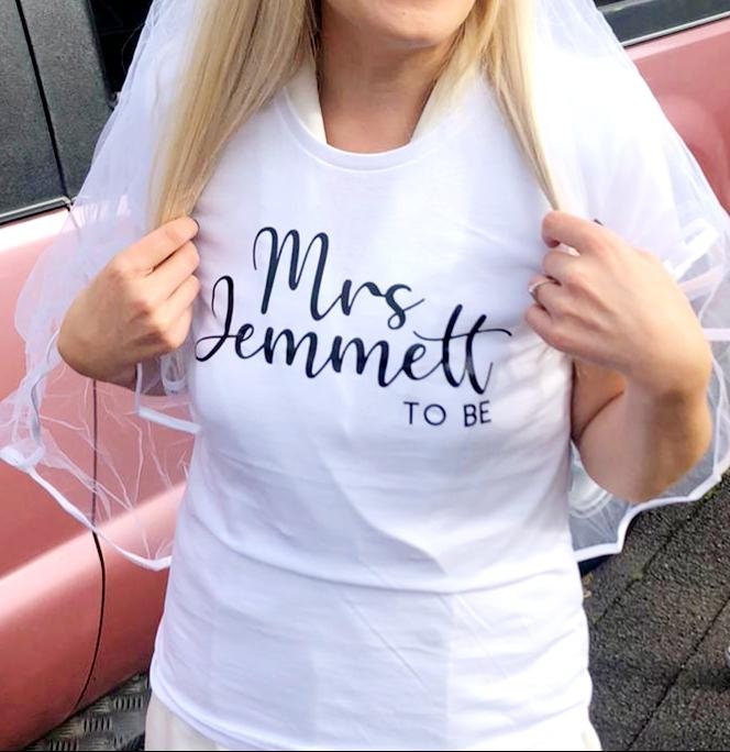 Image of Bride & Bridesmaid Hen Party T Shirts, Bridal Shirt, To Be Squad, Tribe, Team