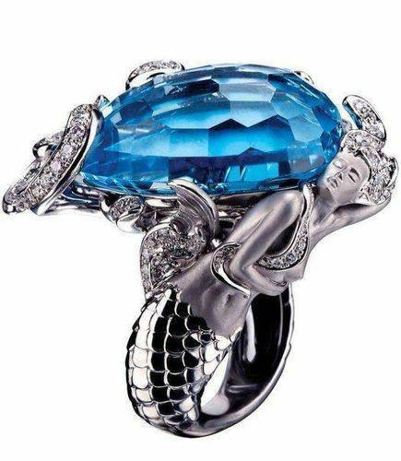Mermaid ring wax PATTERN for lost WAX casting MOLD model