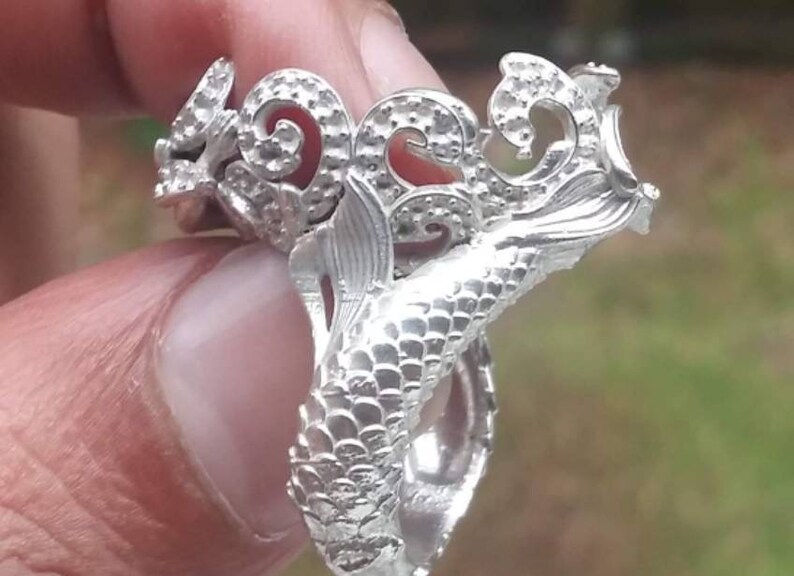 Mermaid ring wax PATTERN for lost WAX casting MOLD model