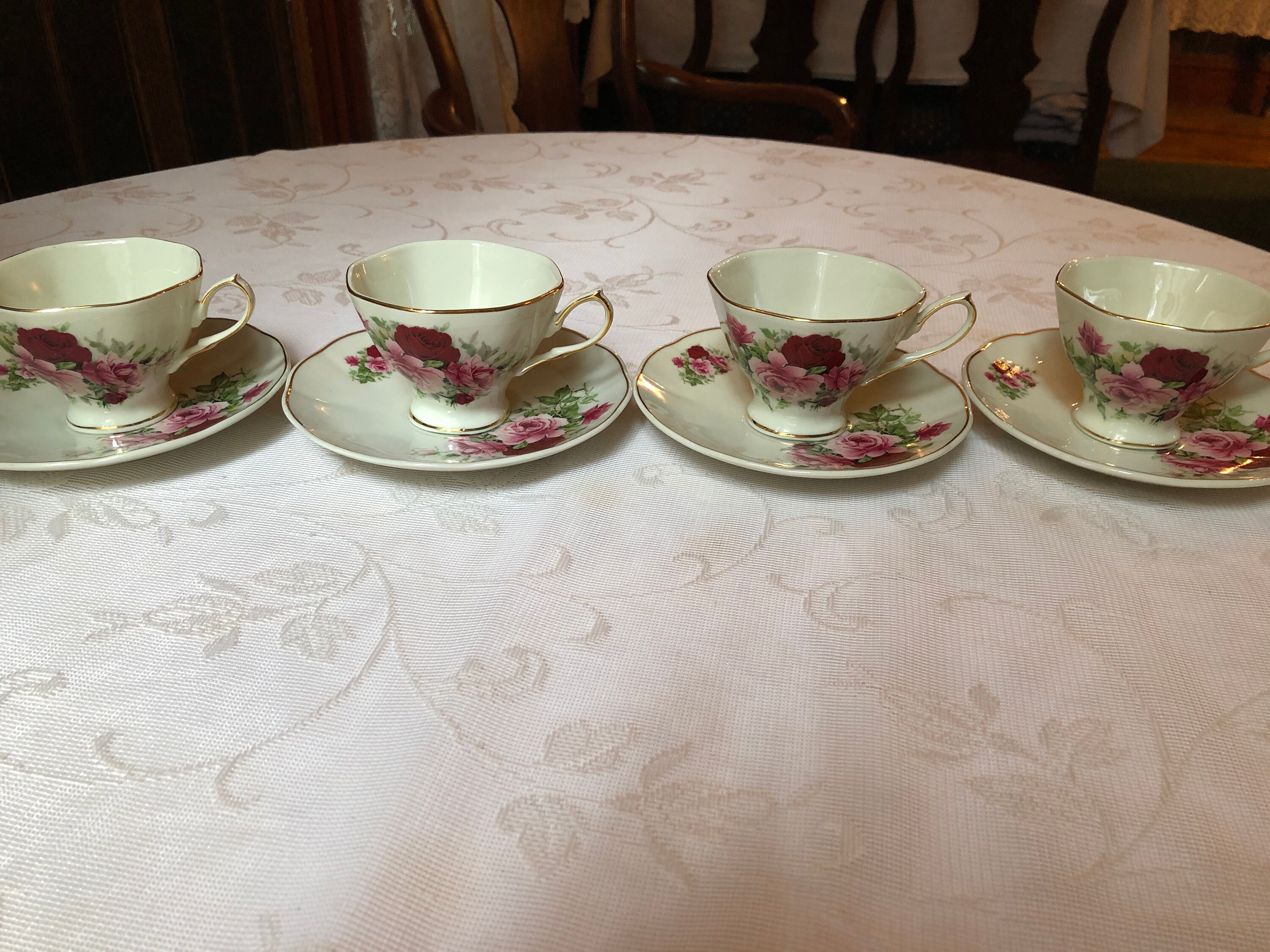 Vintage Teacups/Saucers set of 4 matching Formalities byBaum Etsy