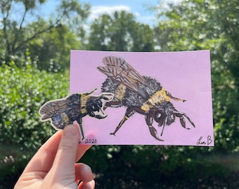 Honeybee 3" Vinyl Sticker and Photo Print