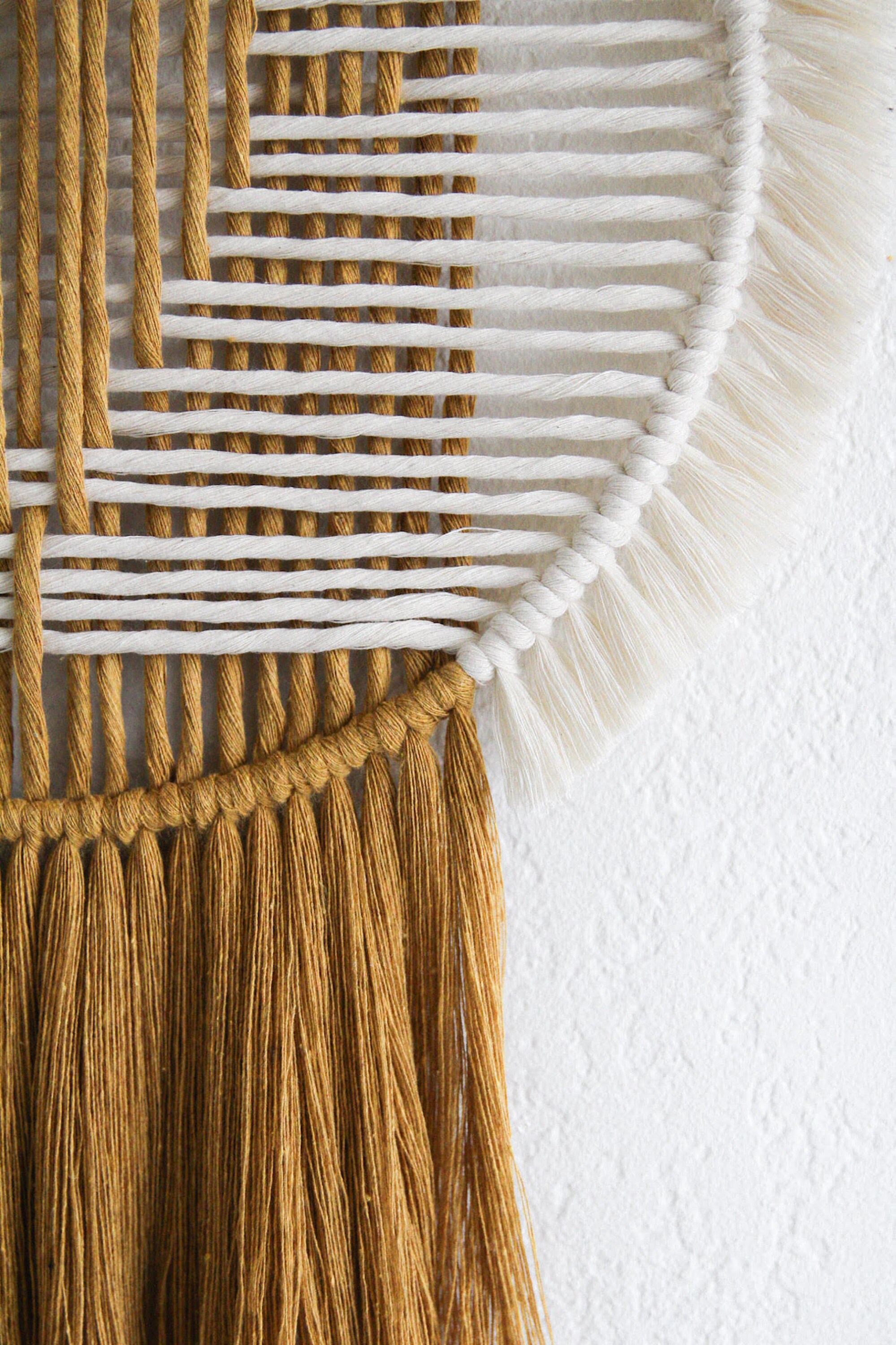 Medium Macrame Circle Wall Hanging Minimalist Wall Decor Etsy