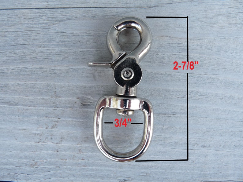 Lot of 2 Scissor Snaps Clips Round End Stainless Steel 34