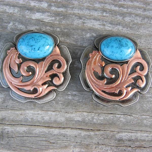 Concho Pico Edge En Sterling Overlay, 1 3/4 Pouce, Avec 1 Chicago Screw, Neuf, Marque JT Silversmiths