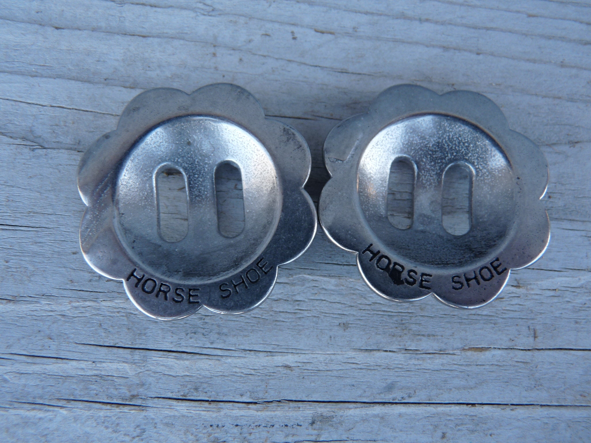 Nuevo Par Jeremiah Watt Floral Tornillo De Madera Concho