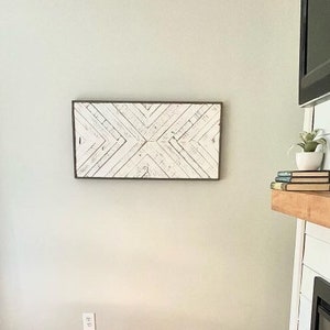 Wood Mosaic Art, Geometric Wood Wall Art, Modern Rustic Wood Wall Art