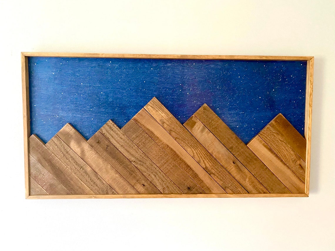 Mountain Wood Wall Art Wood Wall Art Wood Mountain Wall Art Etsy