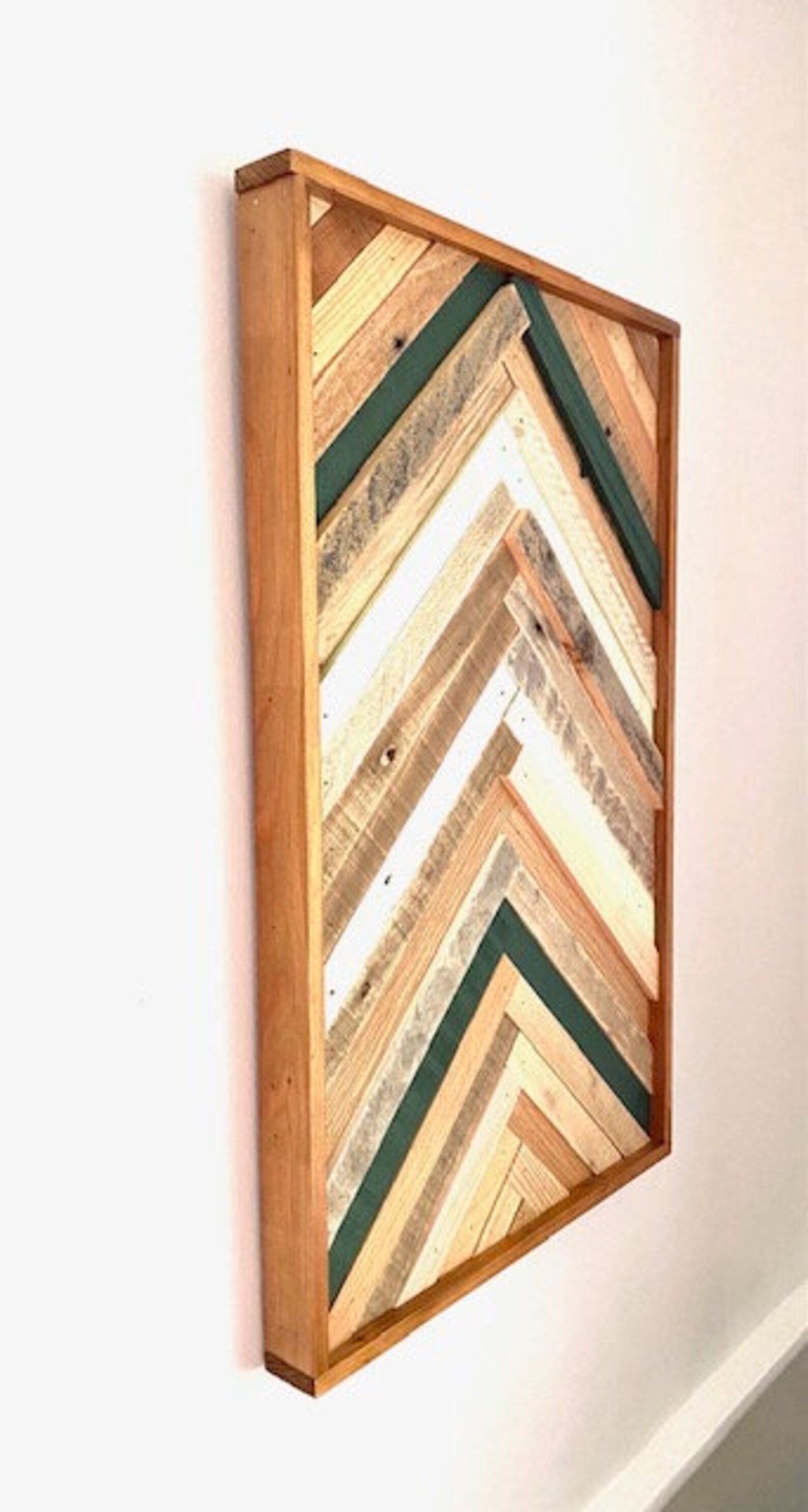 Wood Wall Art Herringbone Wood Wall Art Chevron Wood Wall Etsy