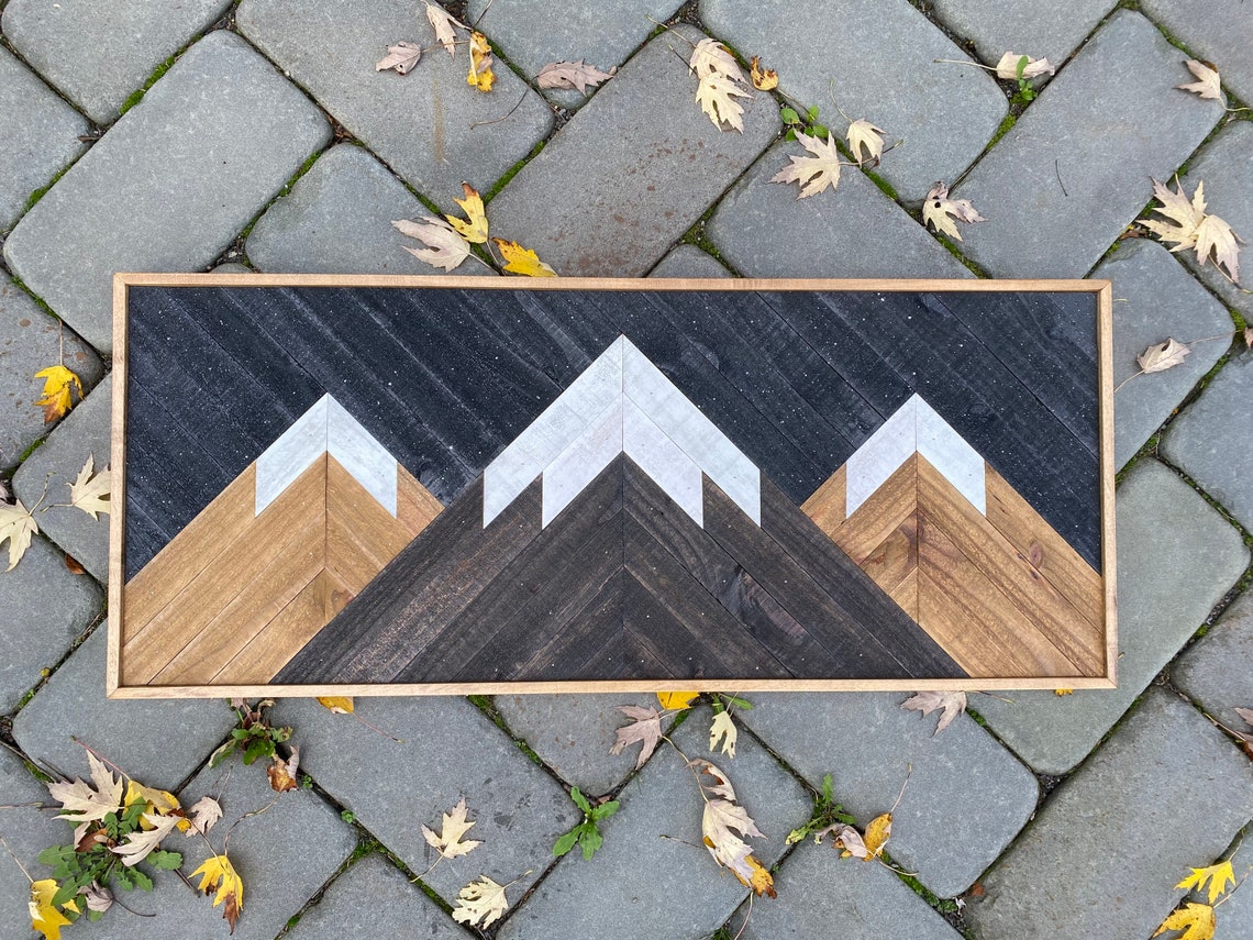 Mountain Wood Wall Art Wood Wall Art Wood Mountain Wall Art Etsy