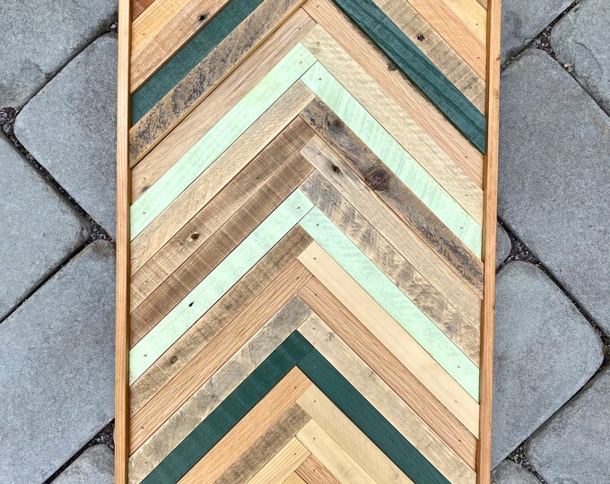 Wood Wall Art Herringbone Wood Wall Art Chevron Wood Wall Etsy
