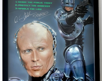 ピーター・ウェラー　ロボコップ　直筆サイン ピーター・ウェラーのサイン入りロボコップ11 x 14インチ額入り写真
