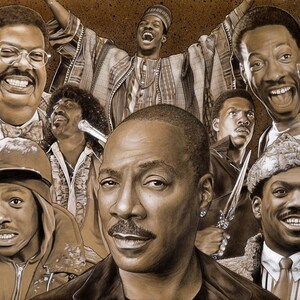 Eddie Murphy Giclée Kunst Druck A2/A3 Illustriert Tribut