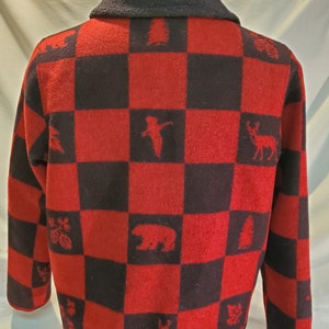 Women's Pendleton Wilderness Jacket, Blazer, Red and Black check, 100% Wool, Lined, Button, Size Large image 2