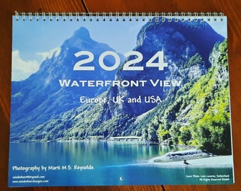 2024 Waterfront Europe, UK & US 8x10 Wall Calendar