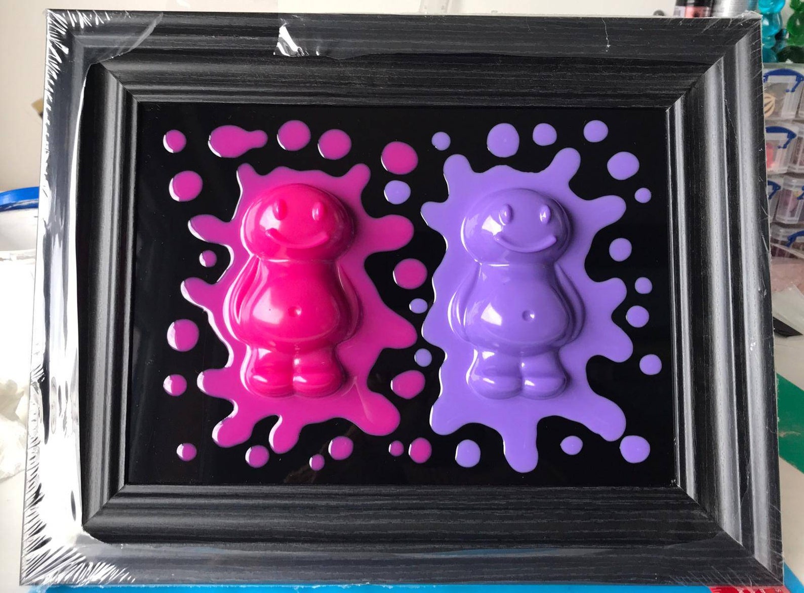 Resin Jelly Babies Framed Art Resin Art Jelly Baby Wall Etsy