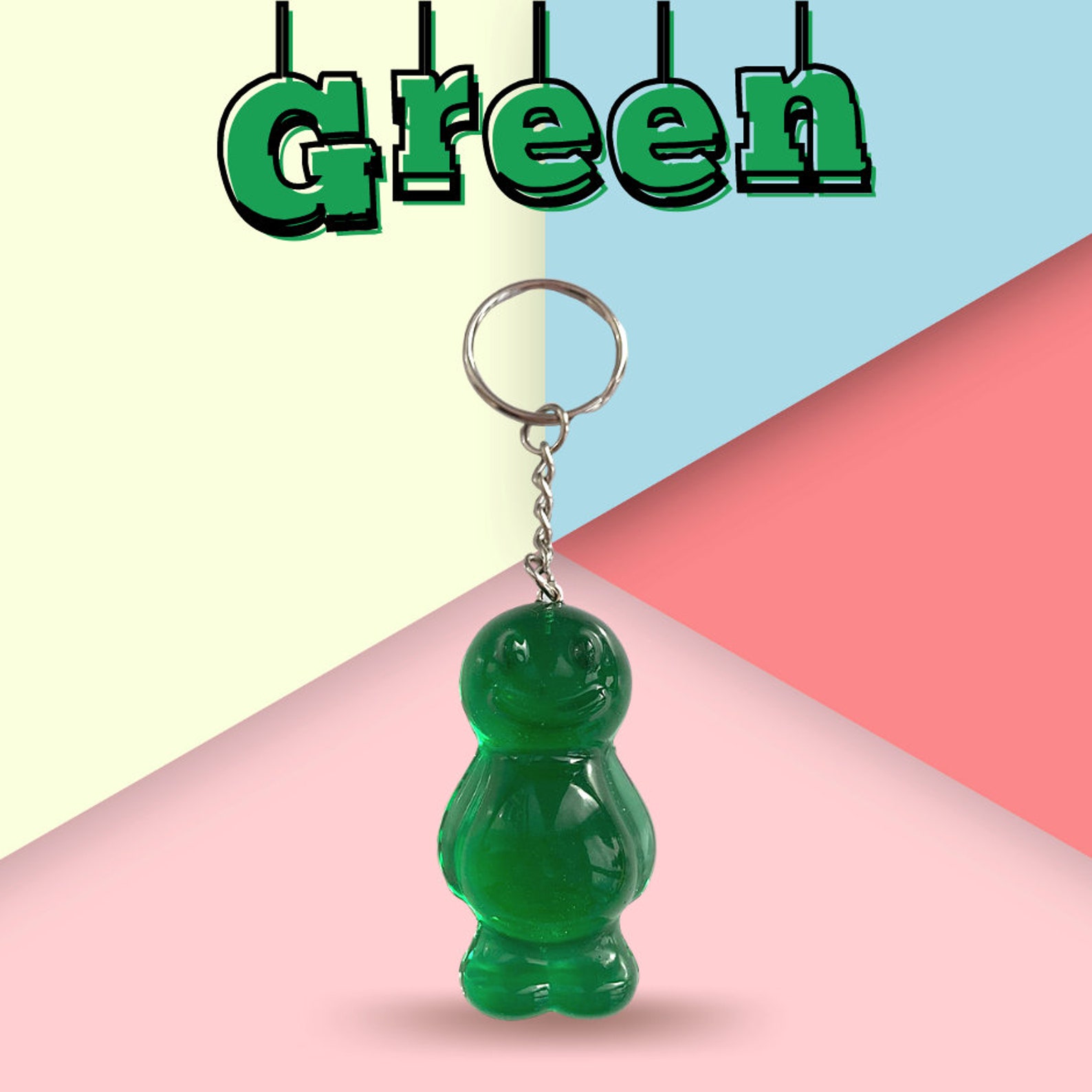 Resin Jelly Baby Keyring Keychain Jelly Baby Gift Colourful Etsy