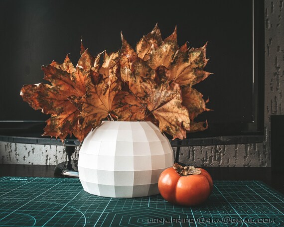 Download Papercraft Vase Svg Planter Pdf Flowerpot Low Poly Template Etsy