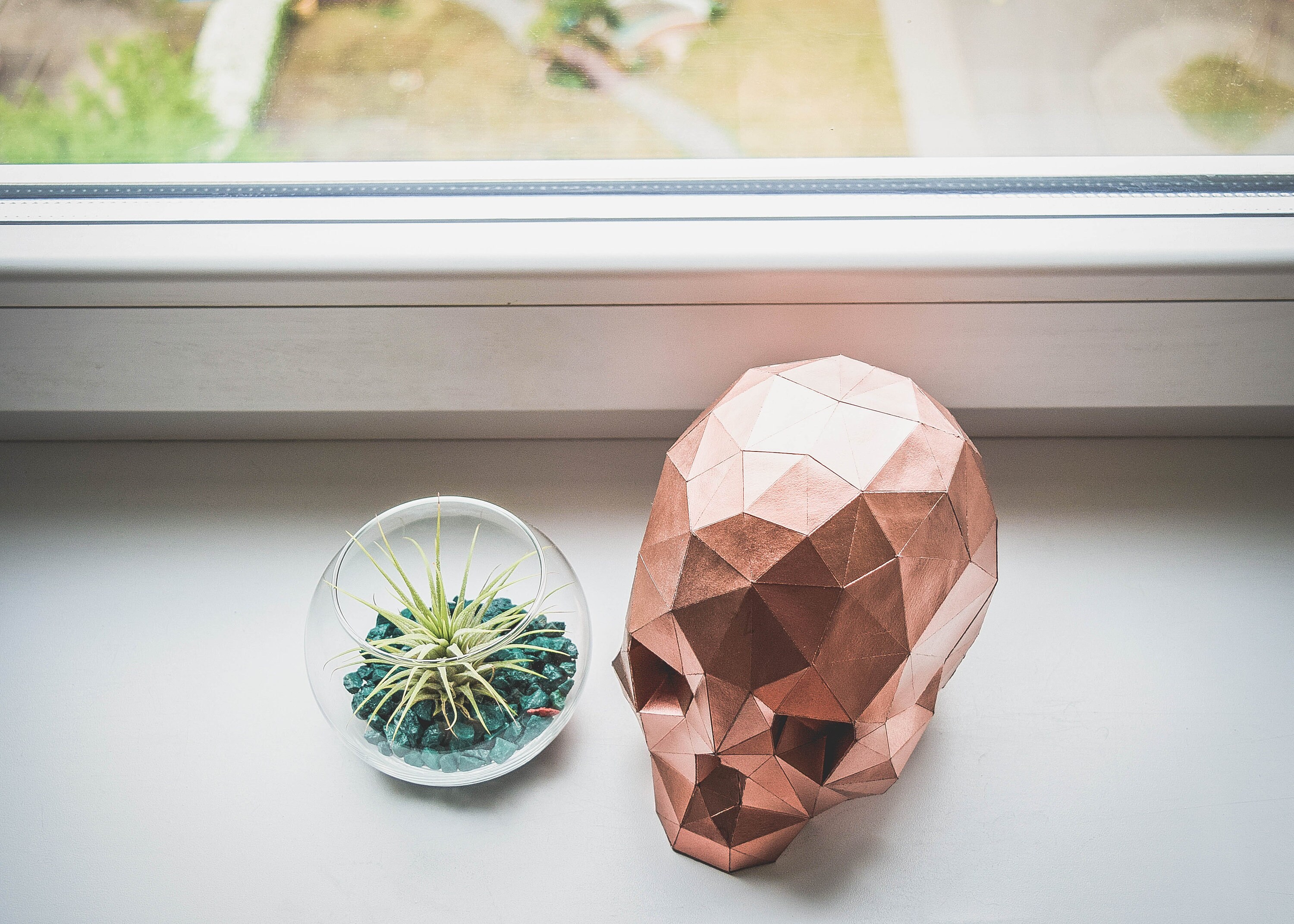 Papercraft Cráneo 3D geometría de baja poli patrón halloween | Etsy