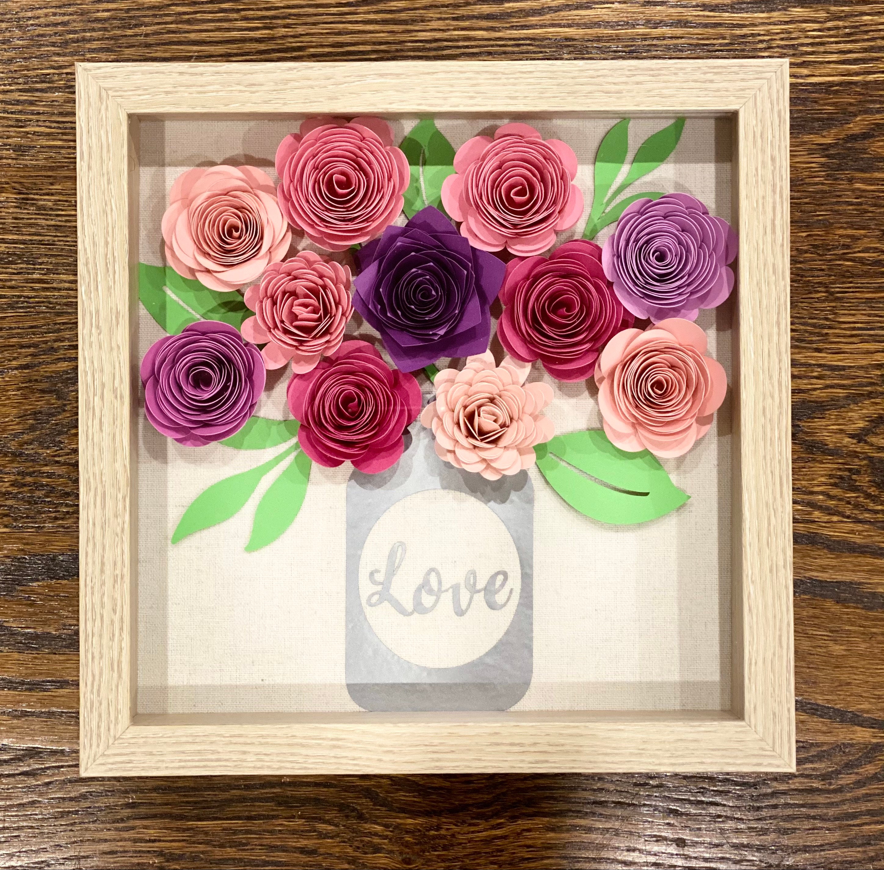 Mother's Day Gift Paper Flower Shadow Box Mother's Etsy
