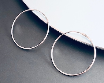 Orecchini A Cerchio In Argento Grandi 42 Mm Orecchini Campanella Bombata Cappagli Charme 163509