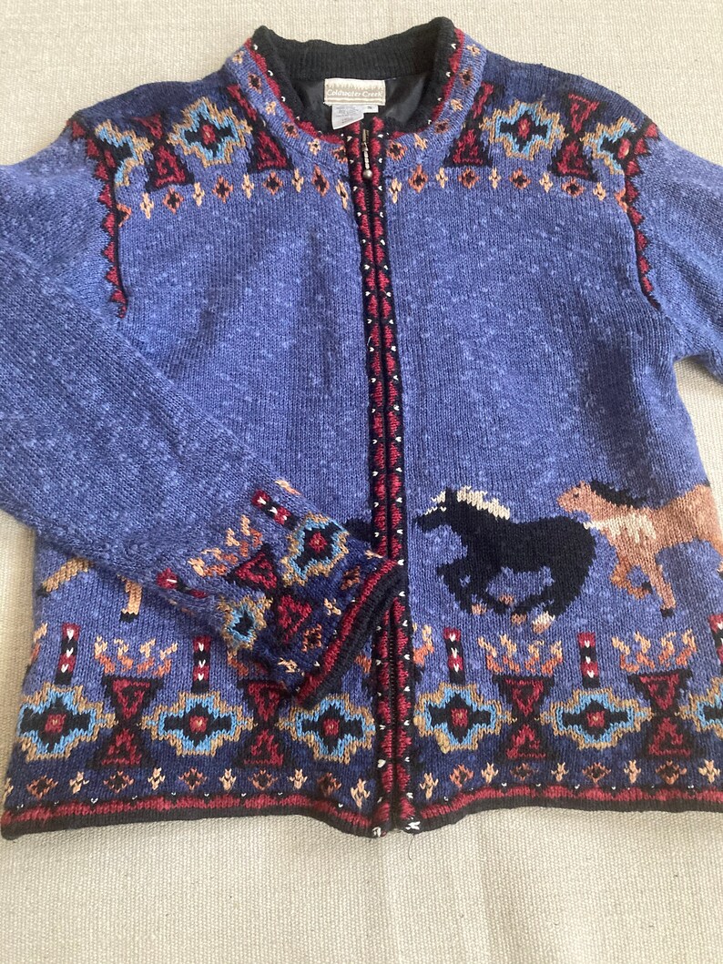 Western sweater jacket western southwest spring jacket horse lover jacket Aztec jacket