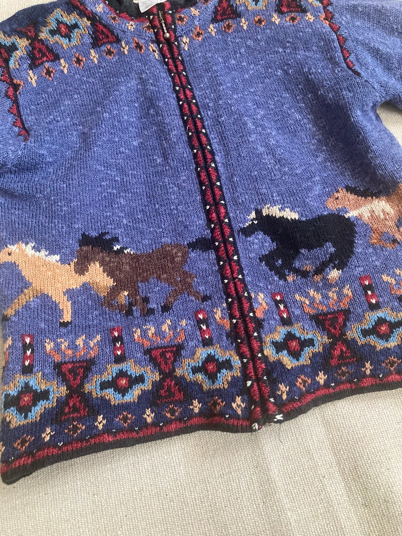 Western sweater jacket western southwest spring jacket horse lover jacket Aztec jacket