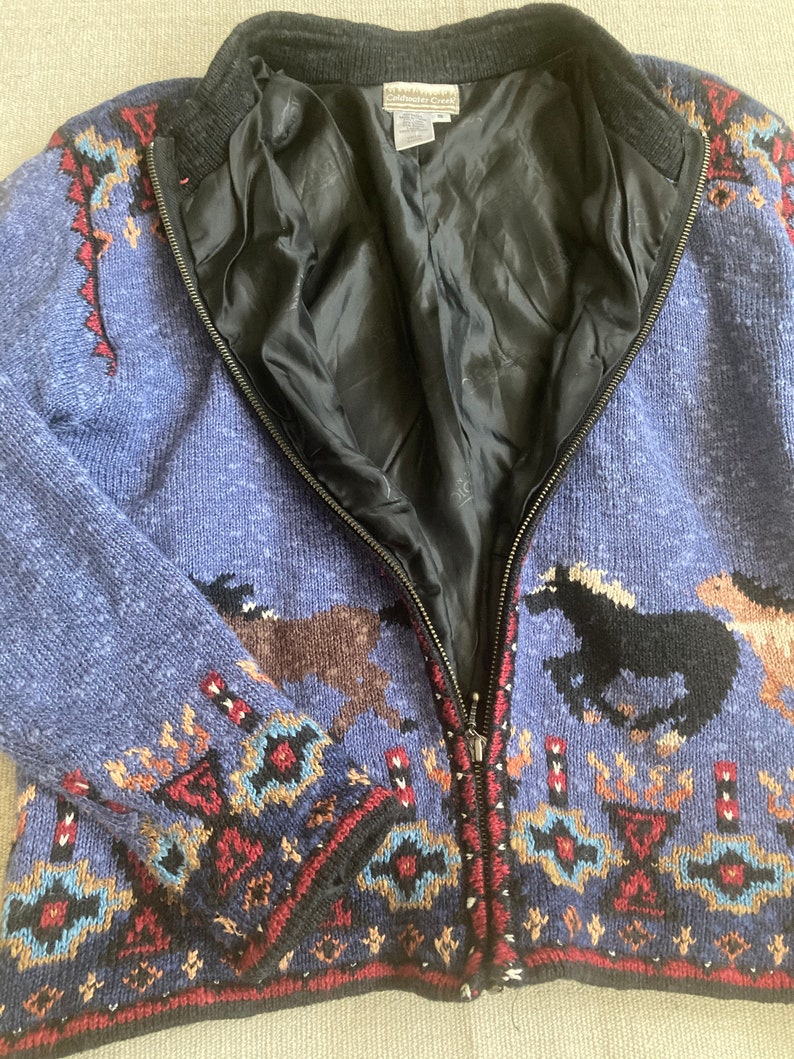Western sweater jacket western southwest spring jacket horse lover jacket Aztec jacket