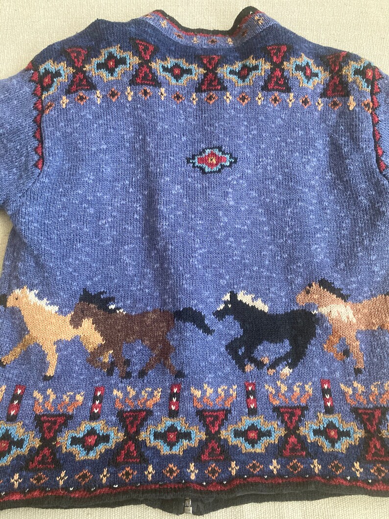 Western sweater jacket western southwest spring jacket horse lover jacket Aztec jacket