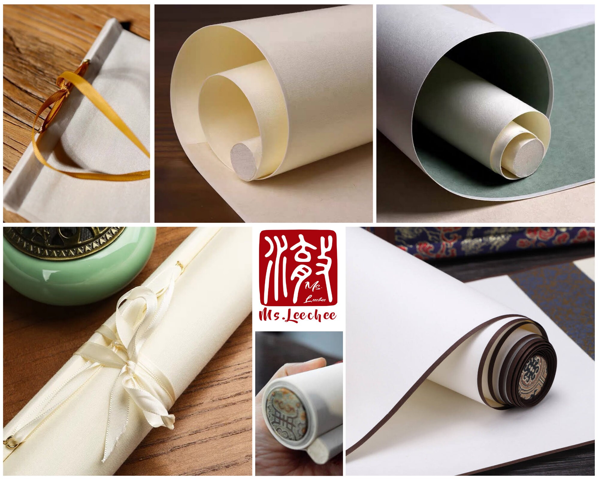 Hand-painted Chinese Traditional Landscape, 看泉听风图
