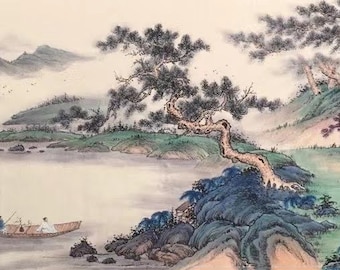 中国絵画 山道 Old Chinese painting 中国絵画山道Old Chinese painting