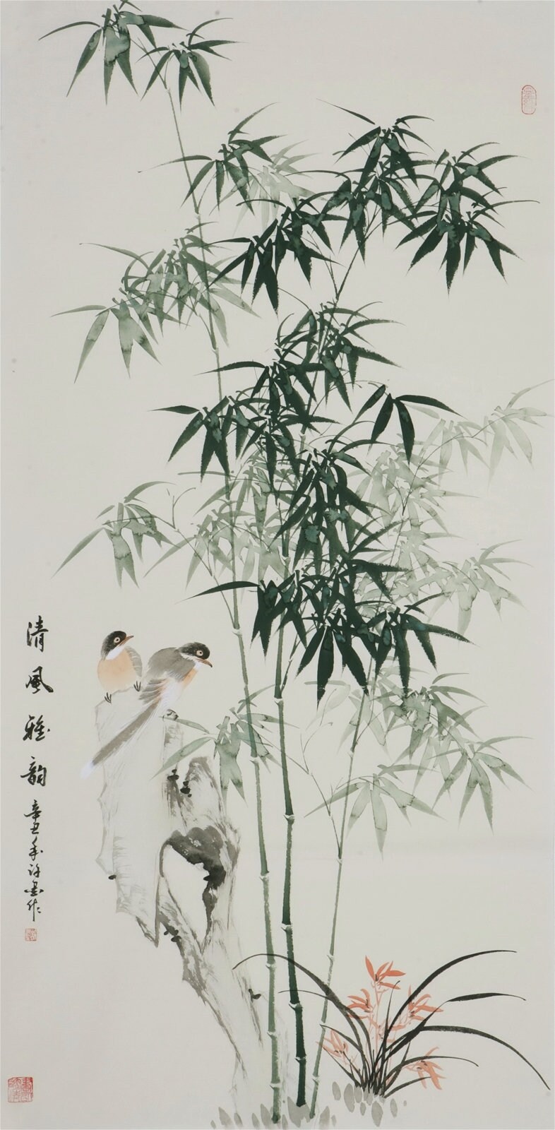 Hand-painted Bamboo Brush Artwork, Ink and Brush Bamboo Painting, Original Chinese  Bamboo Art, Vertical Large Size East Asian Wall Art - Etsy, image size:786x1600