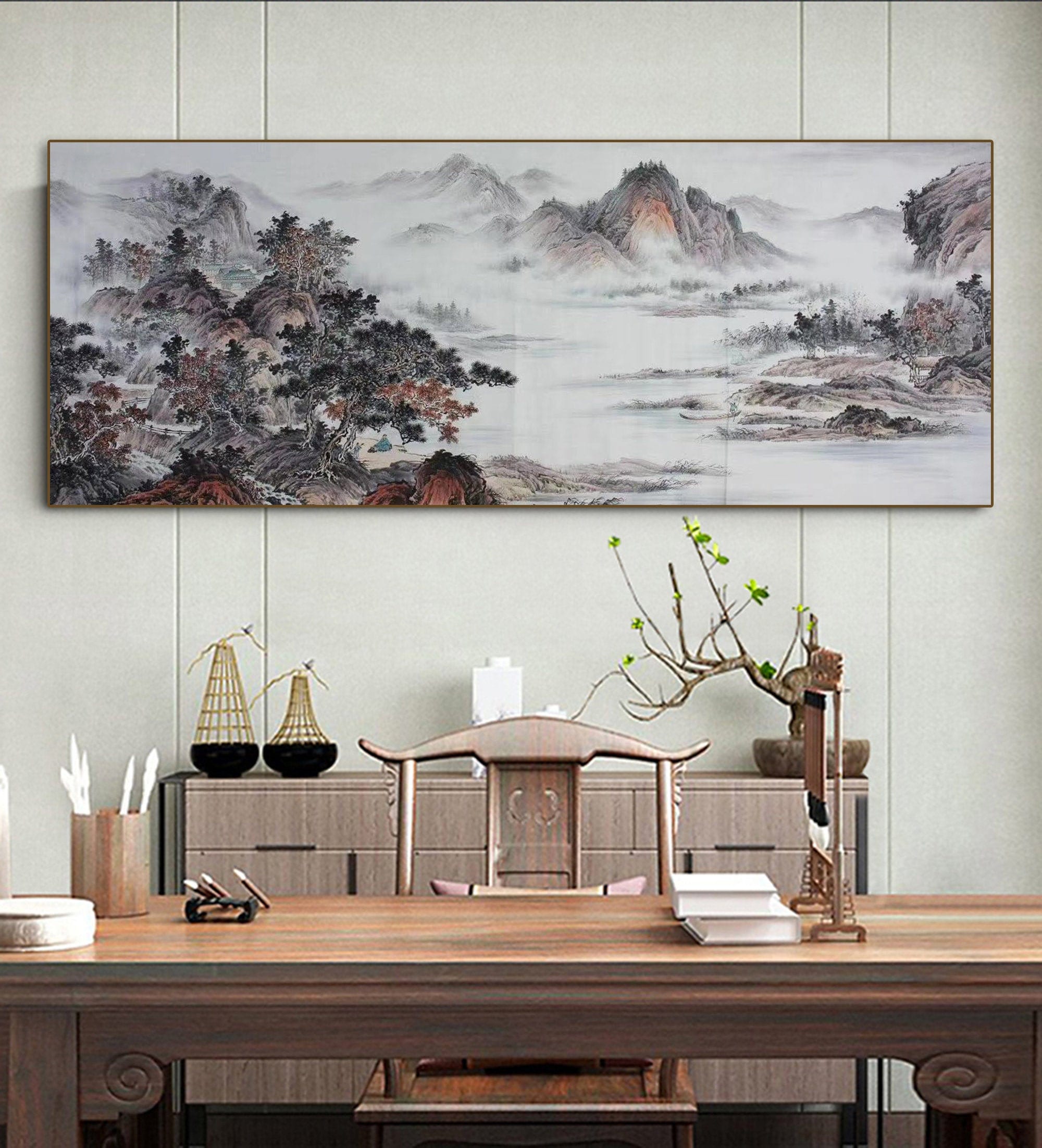Exclusive Hand-painted Chinese Traditional Landscape Painting
