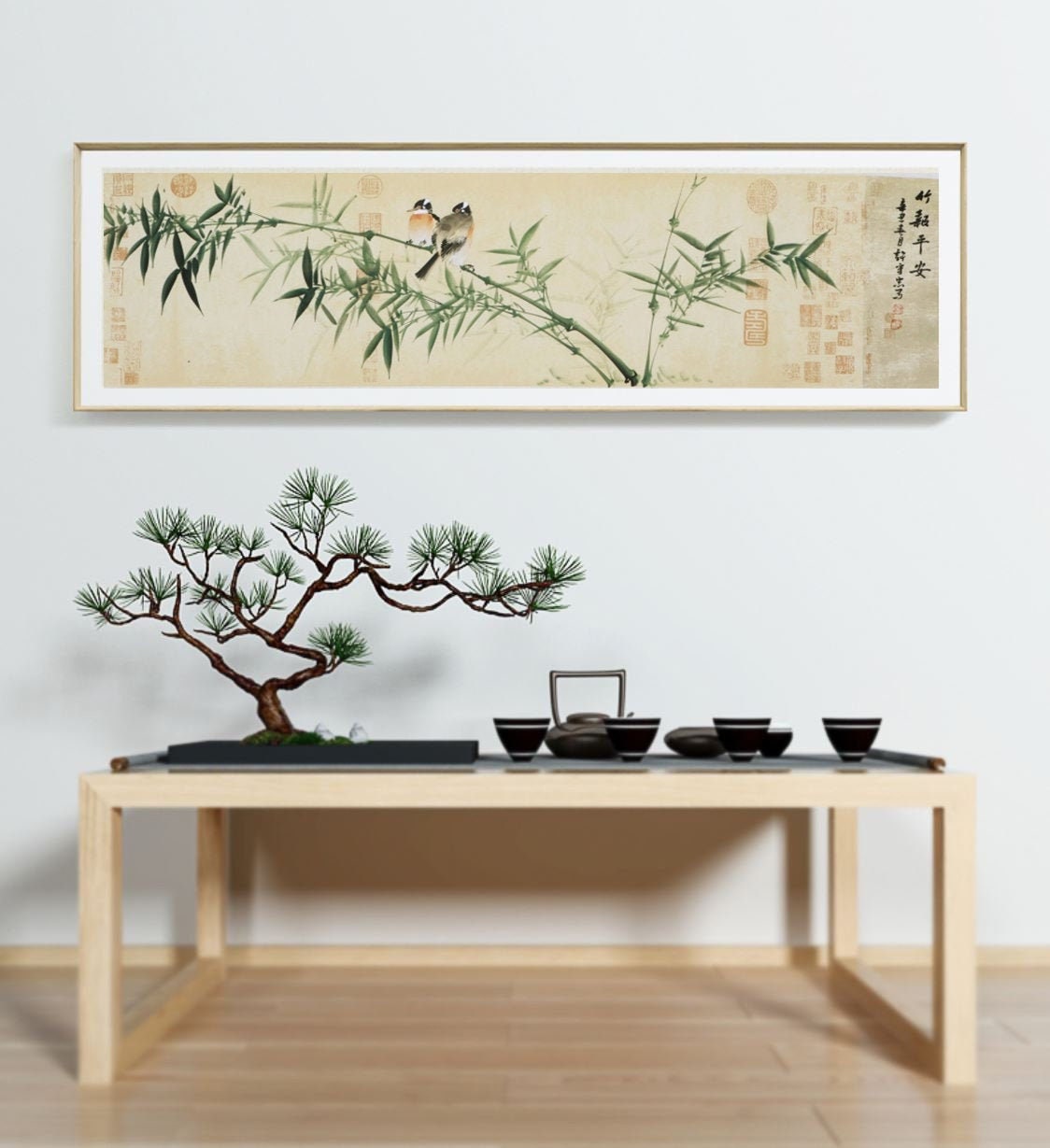 Ink and brush bamboo painting HandPainted Bamboo brush Etsy