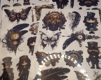 CUTE Steam Punk Style Rub-on's
