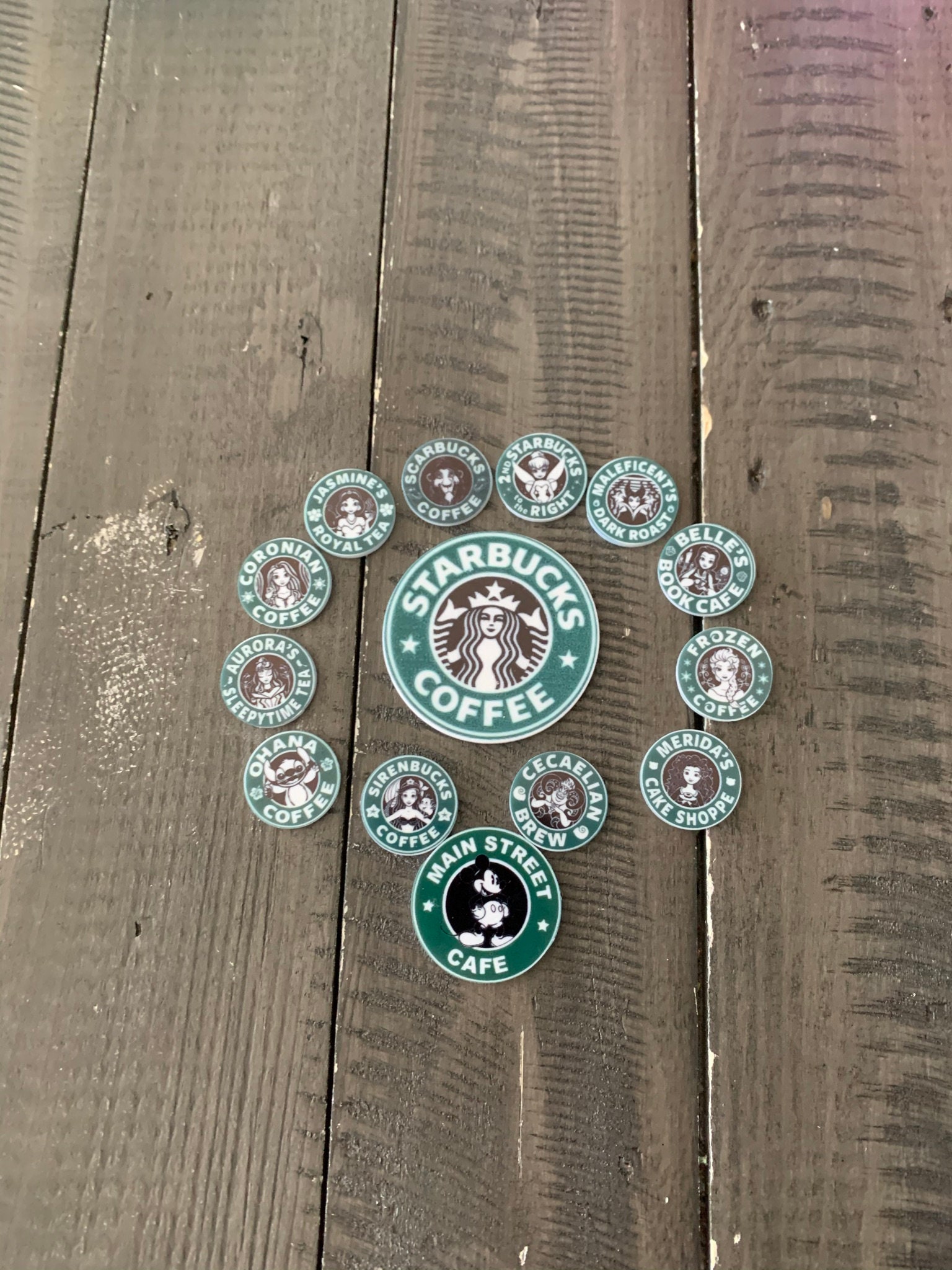Disney Starbucks Flat Back Planar Resin, hair bow center, embellishme…