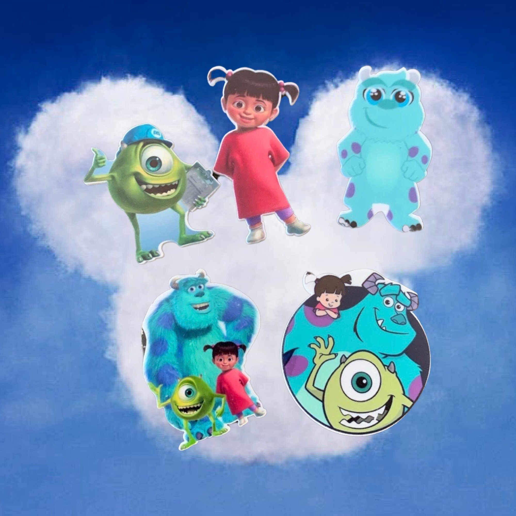 Disney Pixar Monsters Sully Mike Boo Flat Back - Etsy