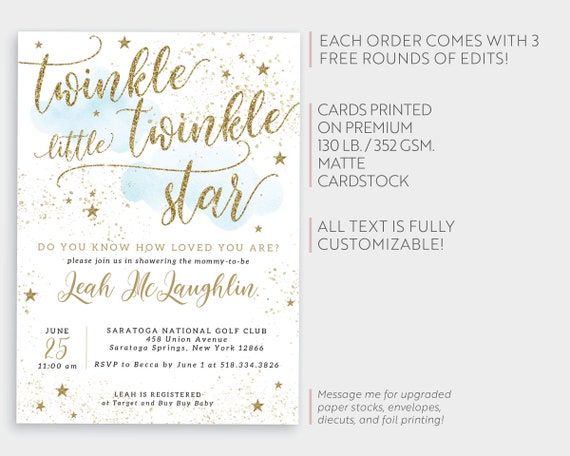 Boy's Twinkle Twinkle Little Star Envelope Liner