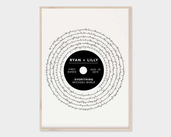 Custom Song Lyrics, Portrait From Photo, Star Wave Style, Customizable Song  Name And Text, Canvas Wall Art