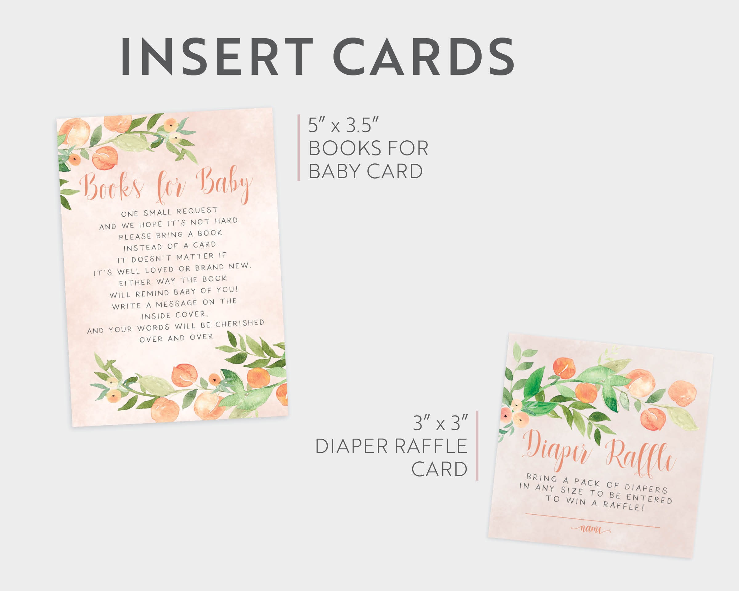 Babyparty Einladungskarten – 20 Stück Mit Umschlägen, A Little Peach Is On The Way, Zum Selbstbeschriften