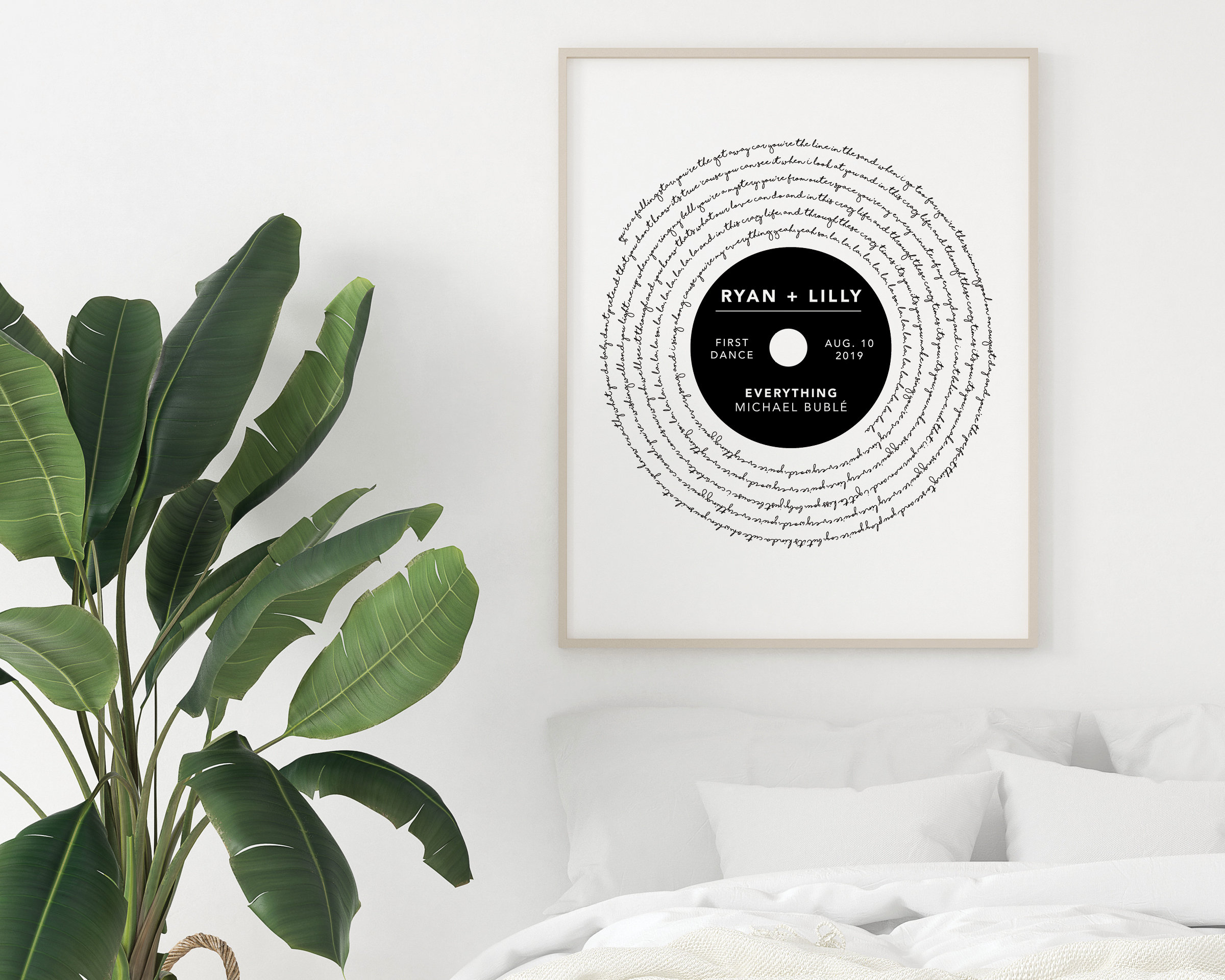 H-DEWALL Personalized Acrylic Song Lyrics Gifts For Couples Create Photo  Your Own Name Date Anniversary Customized Vynil Record Photo In