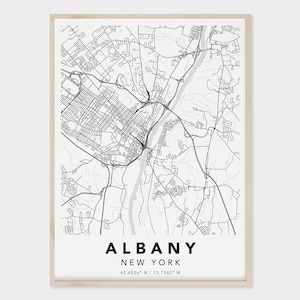 Custom Map Wall Art Decor Print, Couple wedding bridal shower birthday gift personalized anniversary location simple modern poster sign