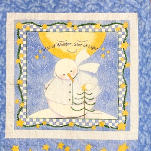 Baby Boy Handmade Crib Quilt Hard to Find Snowman Star of Wonder. FREE SHIPPING