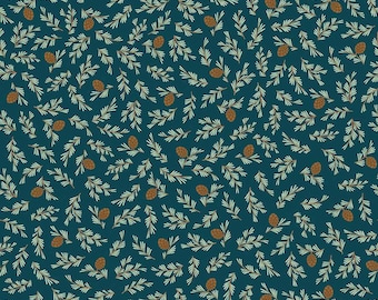 FLANNEL Riley Blake Designer Flannel Pinecones Navy