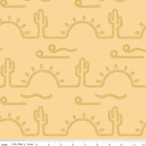 Riley Blake Fabric sold by the 1/2 yard Arid Oasis Desert Sunshine Beehive