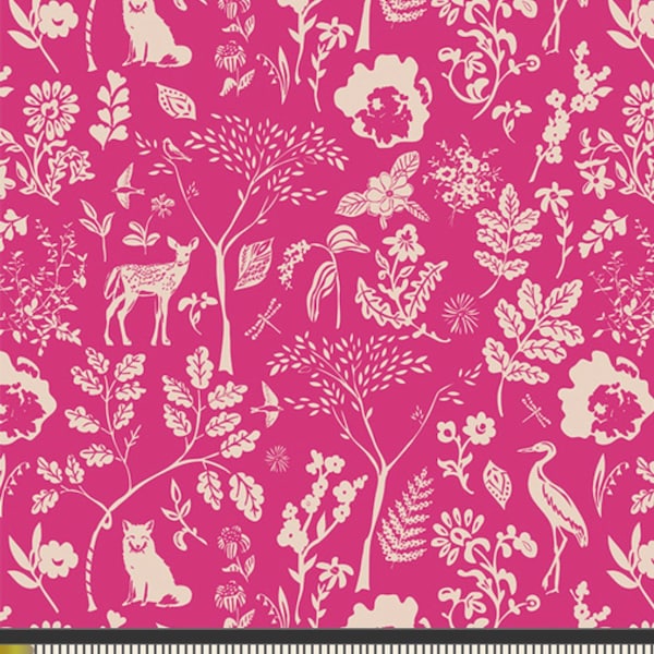 1/2 Yard Art Gallery Fabric. Flora Fauna Milieu from Signature Collection Designed by Sharon Holland